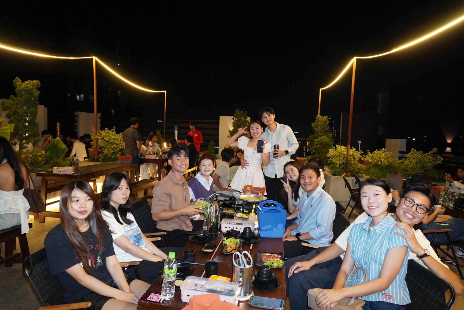 Evening dining atmosphere